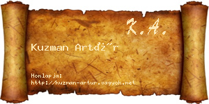 Kuzman Artúr névjegykártya